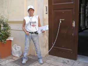 Sergio Nardelli - in una precedente protesta 